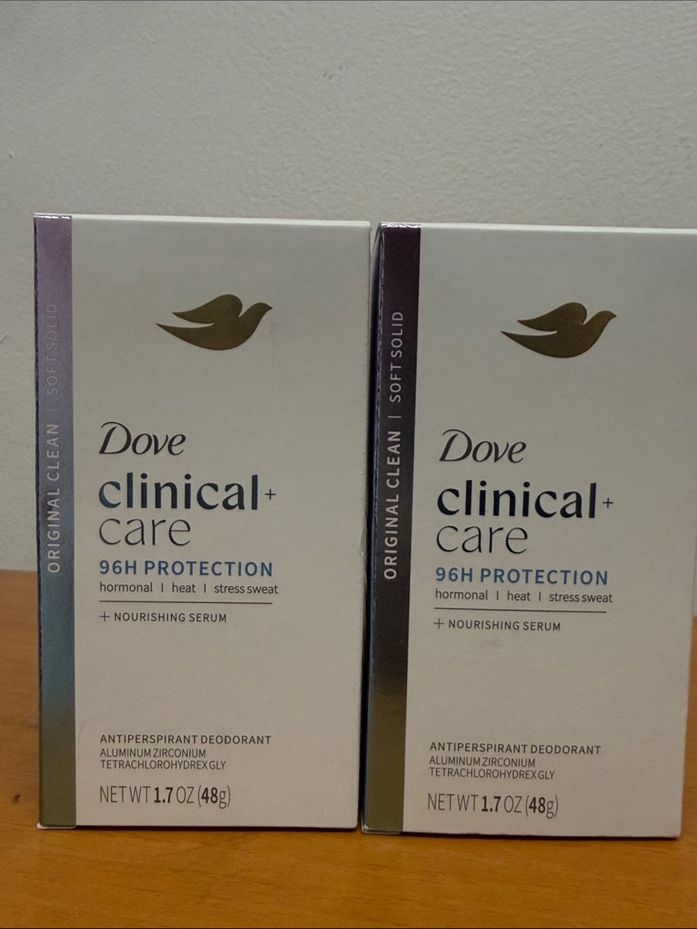 2 Dove Clinical+ Care Deodorants